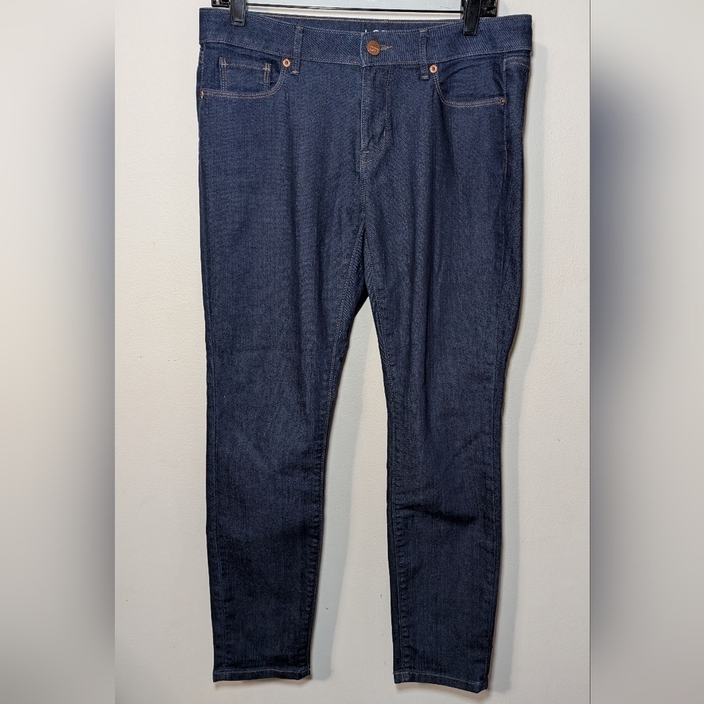 Loft Outlet Curvy Skinny Jeans Dark Wash Medium Rise Stretchy Women's Size 8P